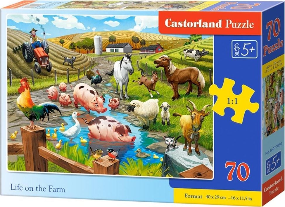 Puzzle Castorland, Viata la Ferma, 70 piese