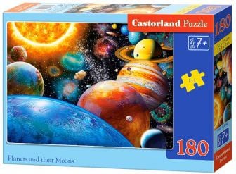 Castorland Puzzle Planetele și lunile lor 180 de piese (241101)