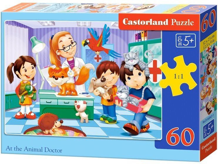 Castorland Puzzle, Vizită la veterinar, 60 piese 06847