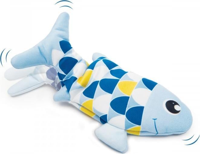 Catit Groovy Fish, Jucărie pentru Pisici, Albastru, 25 cm, Cu Catnip, Reîncărcabilă USB