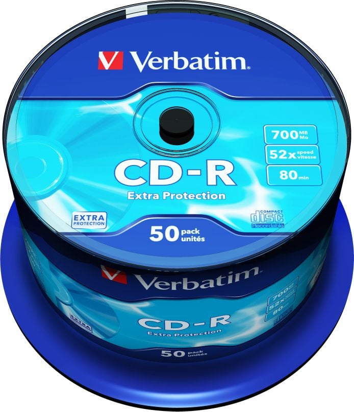 CD-R Verbatim, 700MB, 52X, 50 buc