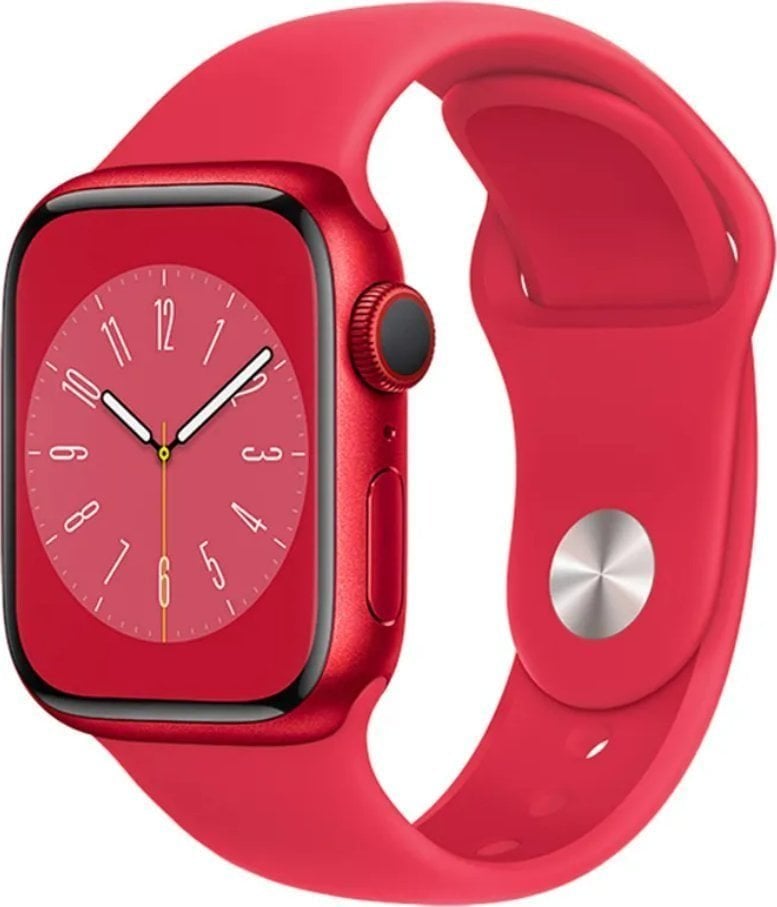 Ceas inteligent Apple Apple Watch Series 8 MNJ23UL/A 41 mm, ceasuri inteligente, GPS (satelit), Retina LTPO OLED, ecran tactil, monitorizare ritm cardiac, rezistent la apă, Bluetooth, Wi-Fi, eSIM, roșu, roșu