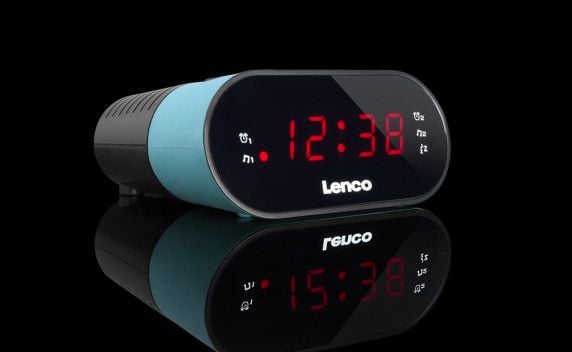 Ceas Radio FM Lenco CR-07, Sleep Timer, 0.3W, Albastru