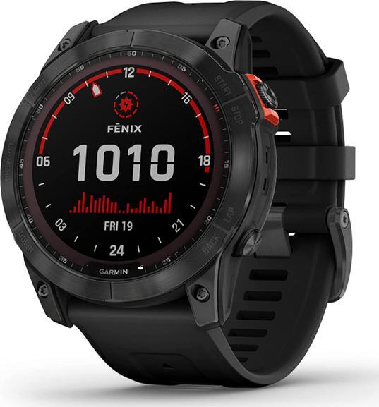 Ceas Smartwatch Garmin Fenix 7X Solar, 51 mm, Slate Gray/Black