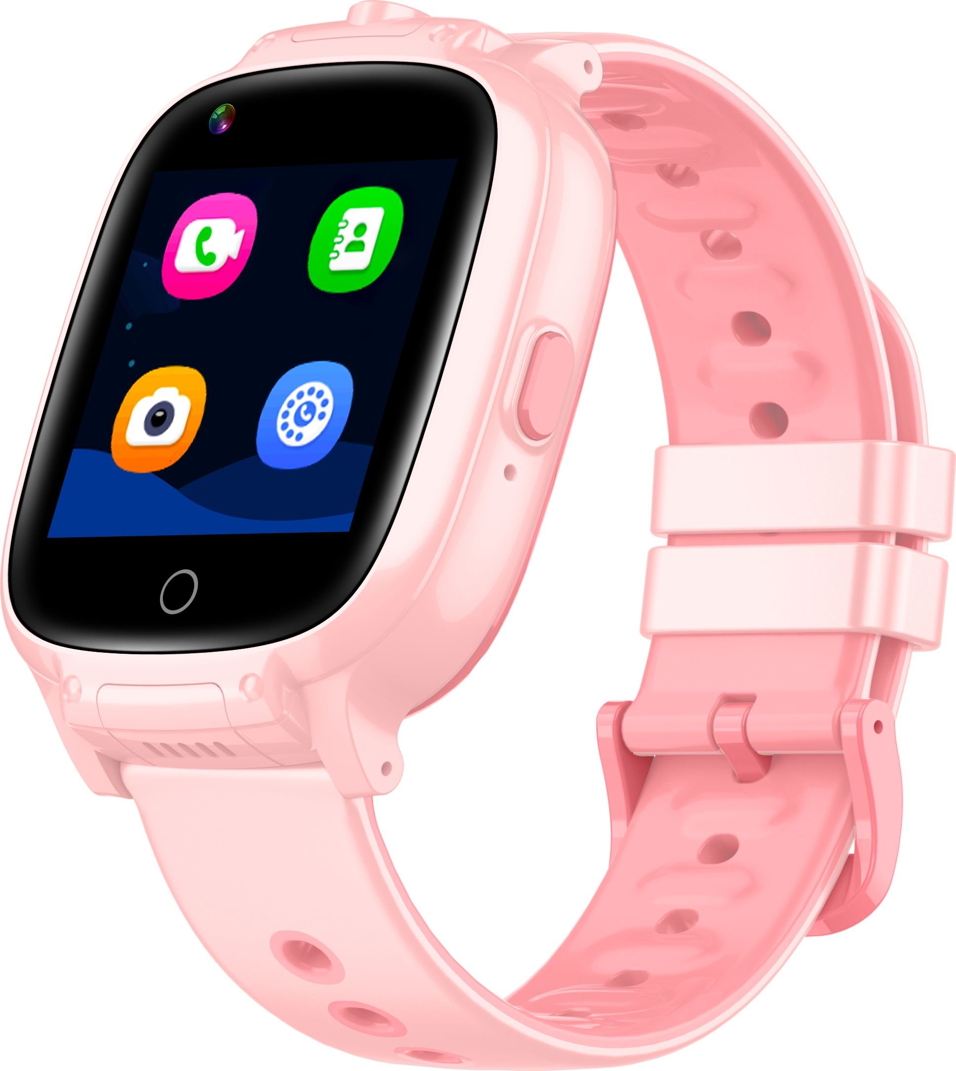 Ceas smartwatch pentru copii, Garett, Silicon/Otel, Compatibil cu Android/iOS, 1.40`, Roz