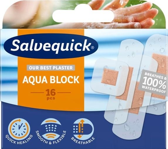 Plasturi Impermeabili Salvequick Healing Accelerator, 12 bucati