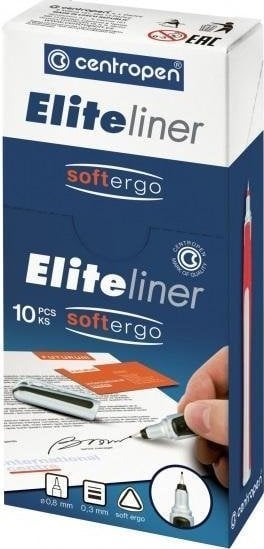 Centropen Elite Liner Fineliner roșu (10 buc)