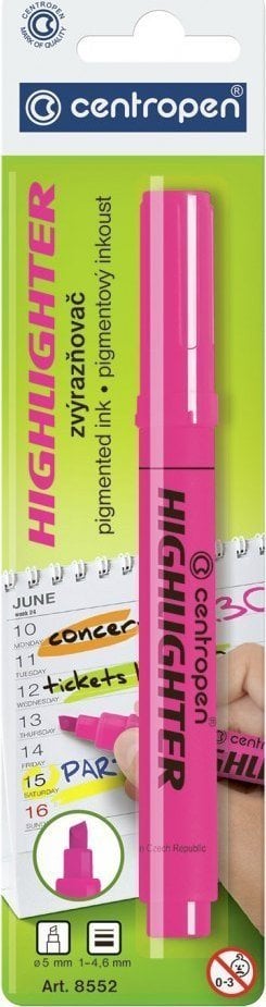 Centropen FLUO HIGHLIGHTER `Hihglighter 8552` roz CENTROPEN