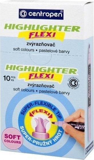 Centropene Highlighter FLEXI SOFT 8542 galben pastel (10 buc)