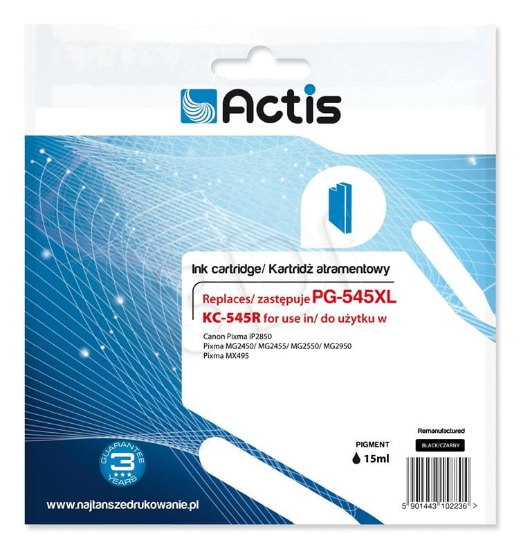 Cerneală Actis Ink KC-545R / PG-545XL (negru)