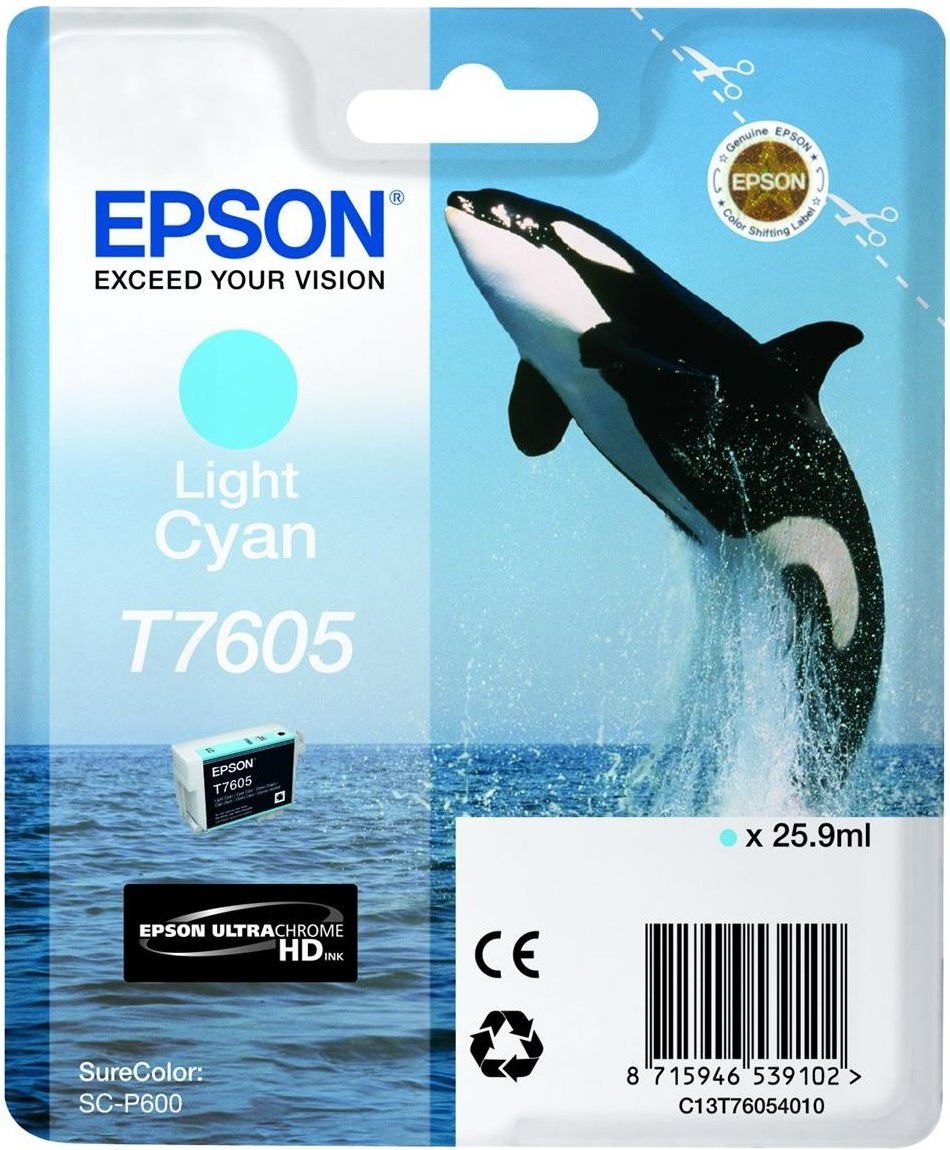 Cerneală Epson Ink T7605 Light Cyan UltraChrome HD (C13T76054010)