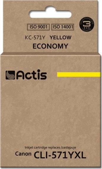 Cerneală Actis Cerneală ACTIS KC-571Y (de înlocuire Canon CLI-571Y Standard 12 ml galben)