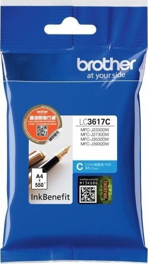 Cerneală Brother Cerneală Brother albastră LC3617C LC-3617C, 550 pagini