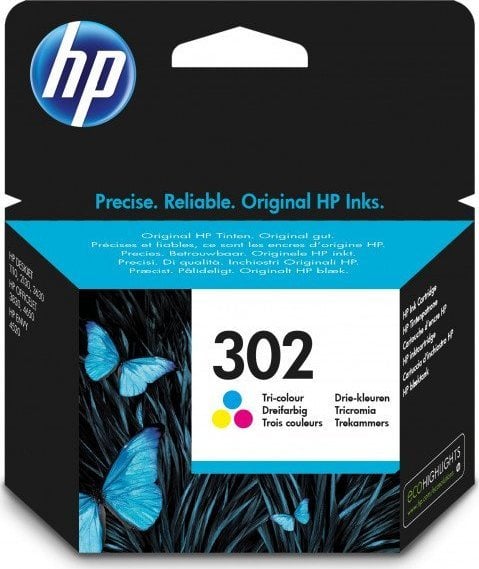 Cerneală HP Cerneală HP color HP 302, HP302 F6U65AE, 165 pagini, 4 ml