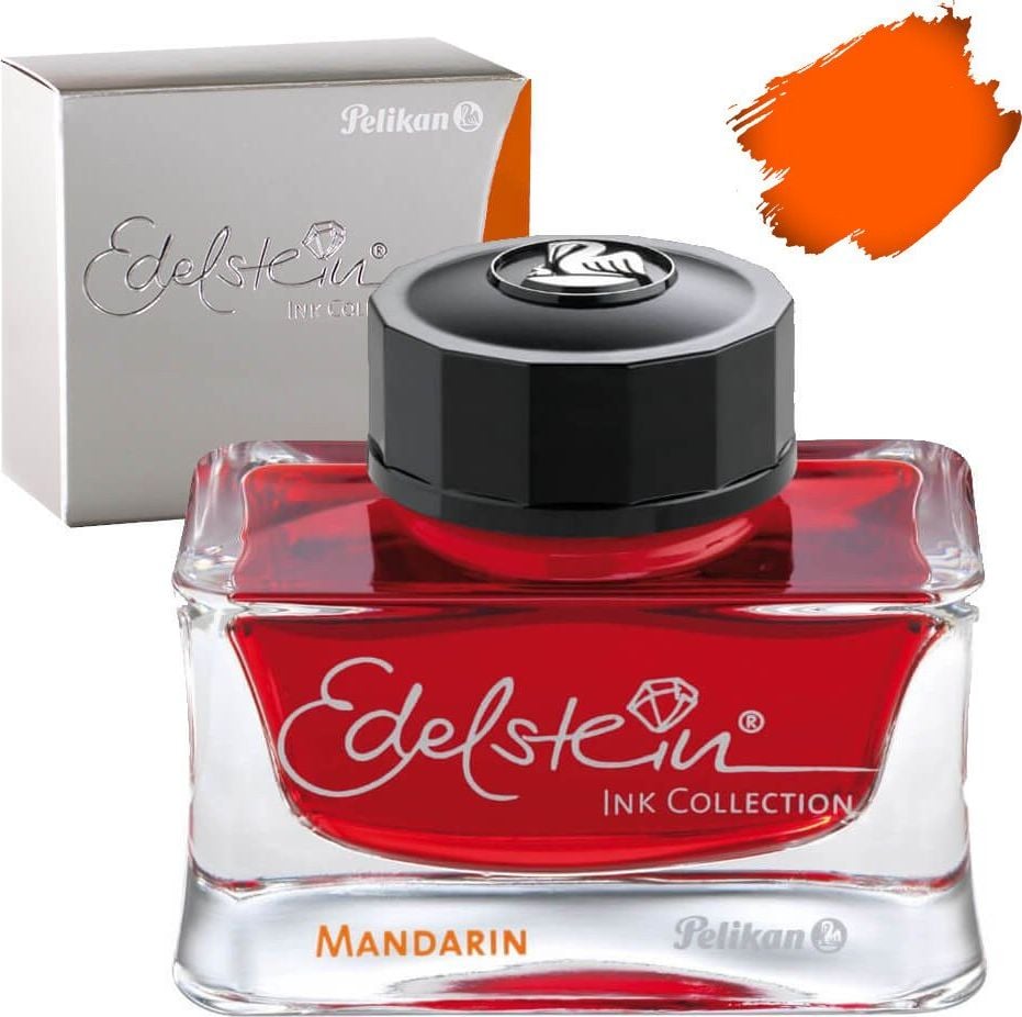Cerneala Pelikan, premium Edelstein, borcan 50ml, culoare portocaliu mandarin