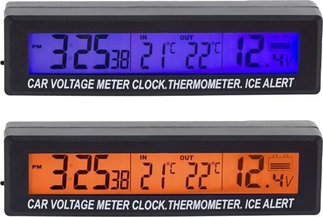 CGAuto Termometru auto, ceas, voltmetru 3in1 AG97A