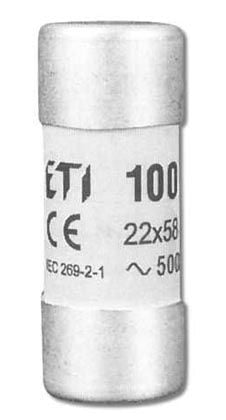 CH22x58mm cilindrice siguranțe gG 100A 002 640 025