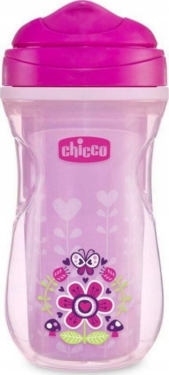 Cana izolatoare Chicco Active Cup 266 ml 081226, Roz 1 an