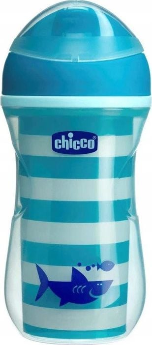 Cana izolatoare Chicco Active Cup 266 ml 081233B, Albastru 1 an +