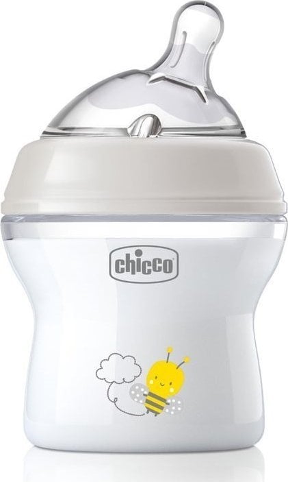 Chicco CHICCO_NaturalFeeling Flacon din plastic 150ml cu tetina de silicon flux lent 0m+