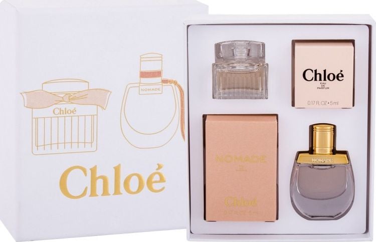 Set Eau de Parfum 5 ml Edp Chloe 5 ml + Edp Nomade 5 ml,pentru femei