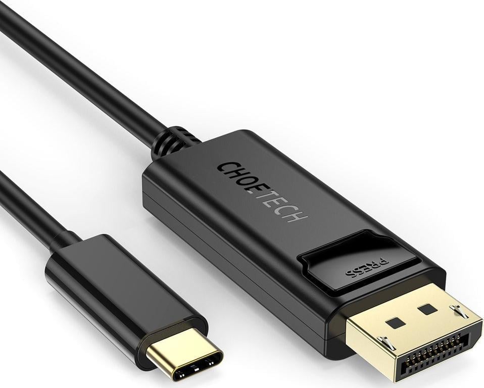 Choetech USB-C - Cablu USB DisplayPort 1,8 m negru (6971824971569)