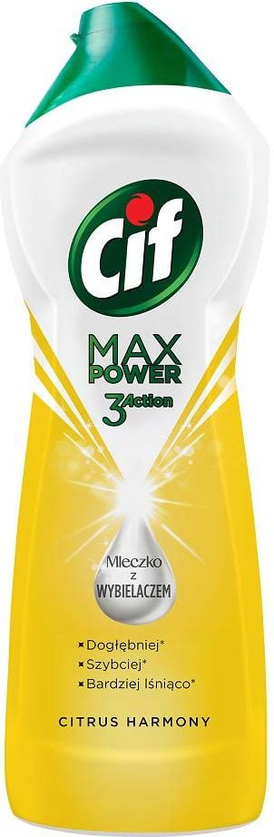 Crema de curatat Universala Cif Max Power 3 Actions Cream Citrus Harmony, 1001 ml