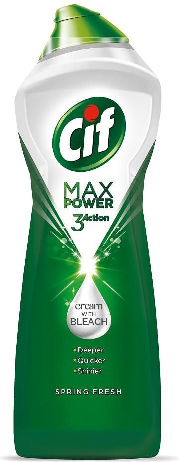 Crema de curatat universala Cif Max Power 3 Actions Cream with Spring Fresh, 1001 ml