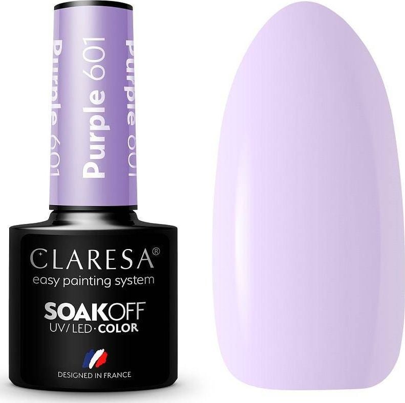 Oja semipermanenta Claresa, Soak Off, Purple 601, 5 ml