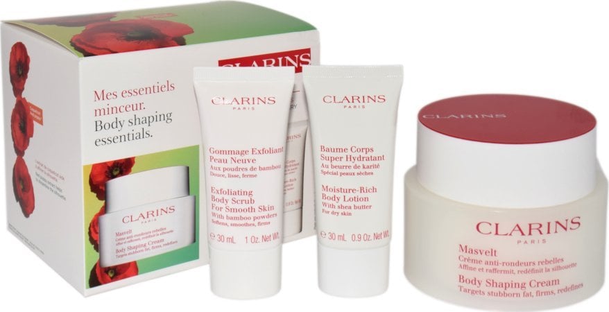 Clarins Clarins Set (Masvelt Body Shaping Cream 200 ml+ Exfoliant Exfoliant pentru corp 30 ml+Body Lotion 30 ml)