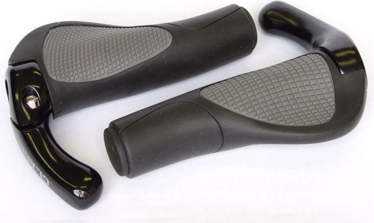 Mânere de ghidon Clarks CLARK&apos;S CE311 LOCK-ON capete ergonomice detașabile negre