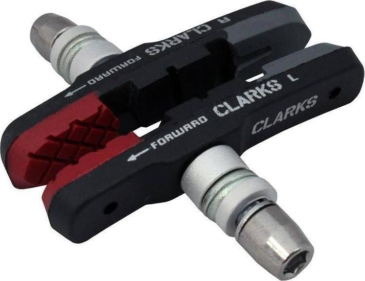 CLARK&apos;S CPS301 plăcuțe de frână MTB (frână în V) roșu-negru-gri 72mm