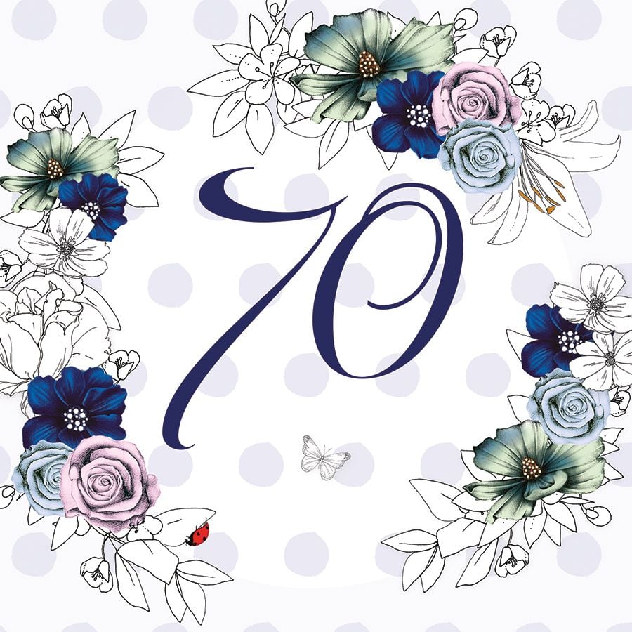 Clear Creation Card Swarovski pătrat Ziua de naștere 70 de flori