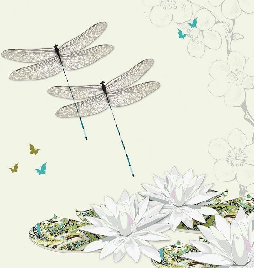 Clear Creation Card Swarovski pătrat CL0503 Dragonflies