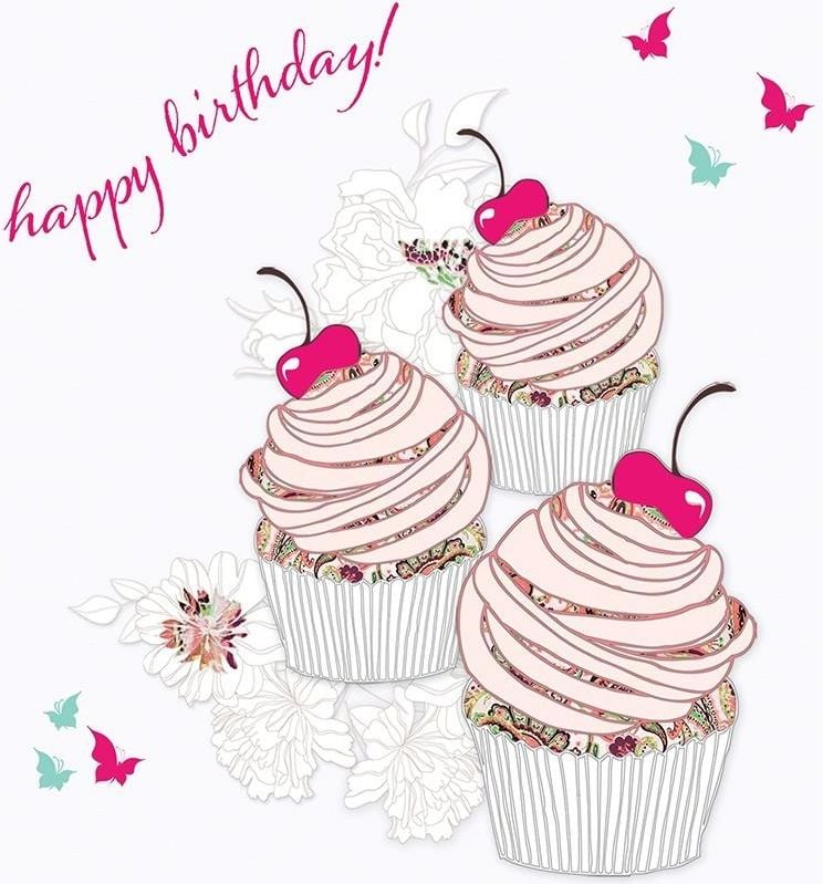 Clear Creation Card Swarovski pătrat CL0510 Cupcakes pentru ziua de naștere