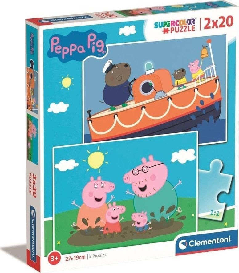 Clementoni CLE puzzle 2x20 SuperColor Peppa Pig 24797