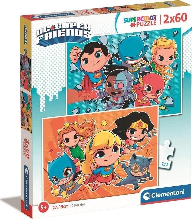 Clementoni CLE puzzle 2x60 SuperKolor WB C Comics 21624