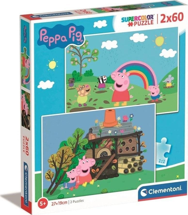 Clementoni CLE puzzle 2x60 SuperColor Peppa Pig 21622