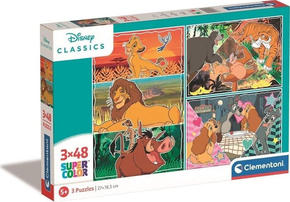 Clementoni CLE puzzle 3x48 SuperColor Disney Animals 25285