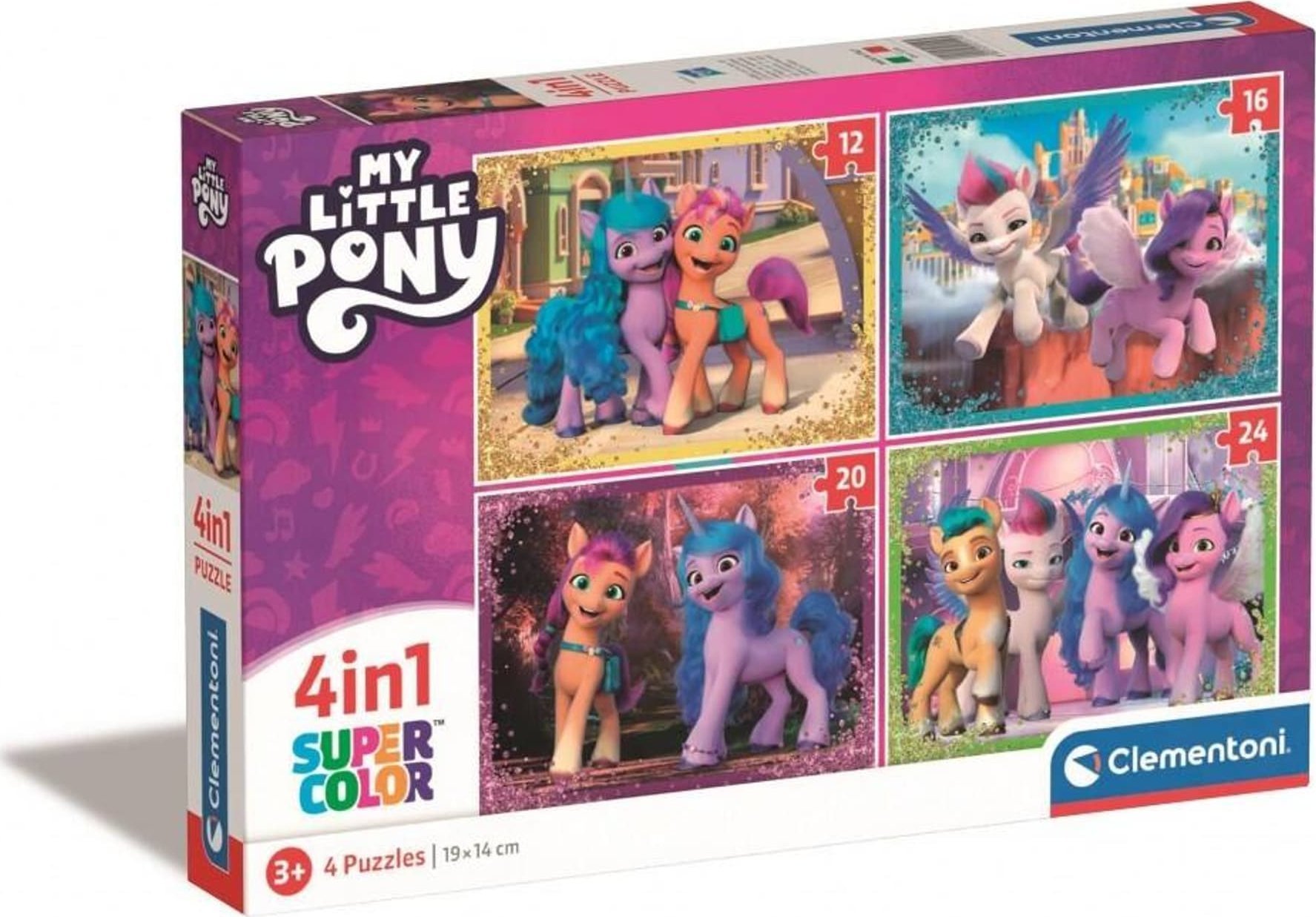 Clementoni CLE puzzle 4w1 SuperKolor My Little Pony 21519