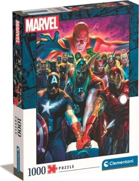 Puzzle-ul Clementoni Clementoni Avengers 1000 piese este un joc de puzzle distractiv care infatiseaza personajele preferate din universul Marvel. Acest puzzle este perfect pentru iubitorii de puzzle si fanii Avengers, avand o imagine vibranta si deos