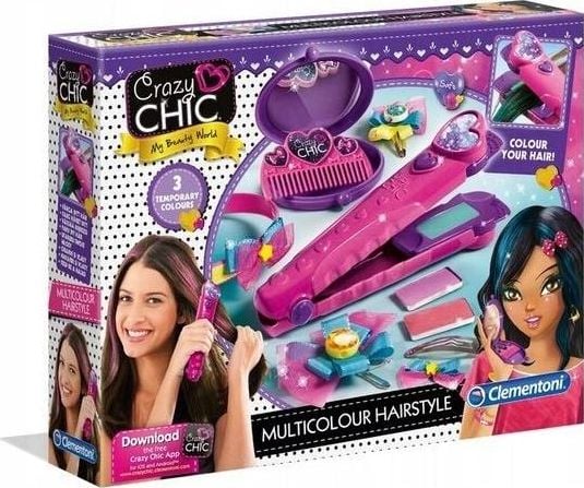 Set Coafor Clementoni Crazy Chic Multicolor Hairstyles, 26 piese