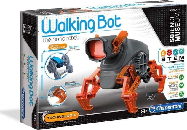 Set educativi: Laboratorul de mencanica Walking Robot, Clementoni, 8 ani+