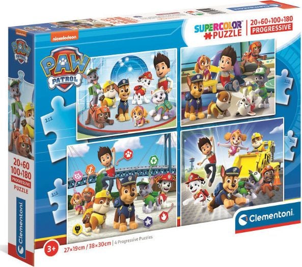 Puzzle Clementoni Paw Patrol, 20/60/100/180 piese