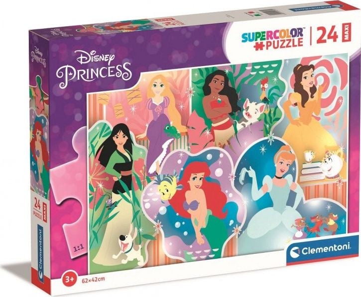 Puzzle Clementoni 24 piese MAXI, Prințese Disney