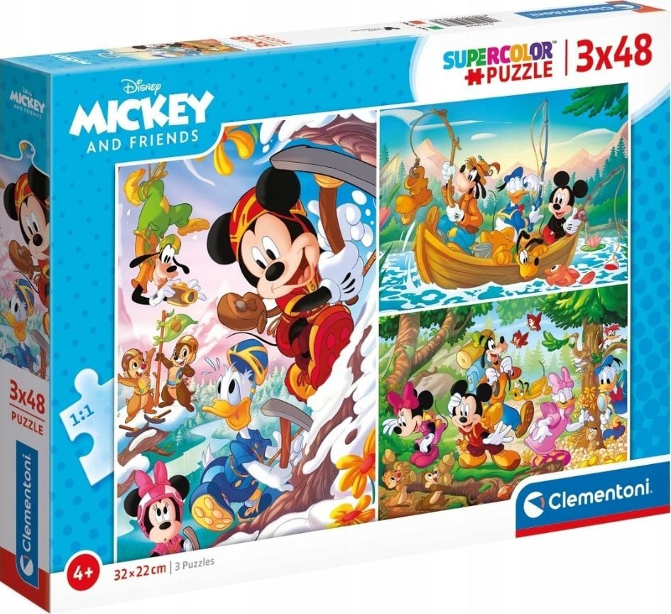 Puzzle Clementoni - Mickey and friends, 3x48 piese