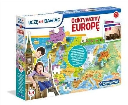 Setul educational hartile Europei, Clementoni, 104 piese, 7 ani, Multicolor