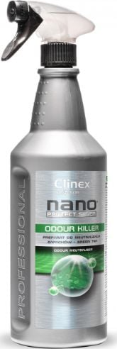 Odorizant lichid Clinex Nano Protect Silver - Green Tea, 1L, neutralizeaza mirosurile