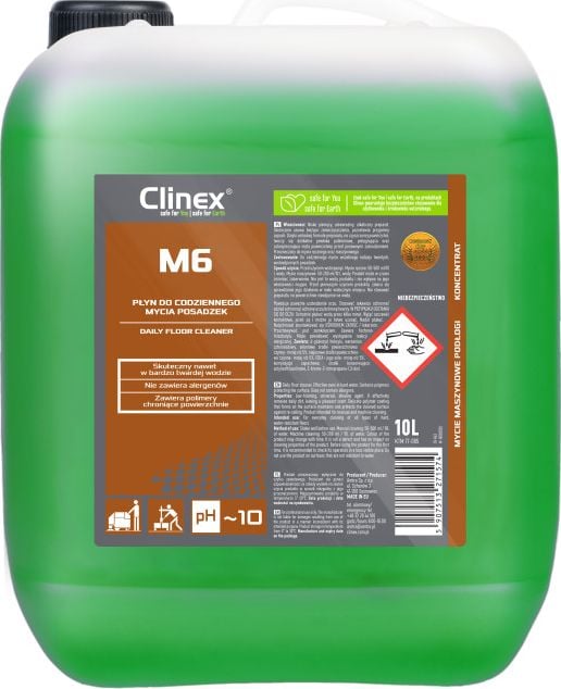 Clinex Lichid pentru curățarea zilnică a pardoselilor CLINEX M6 10L Lichid pentru curățarea zilnică a pardoselilor CLINEX M6 10L