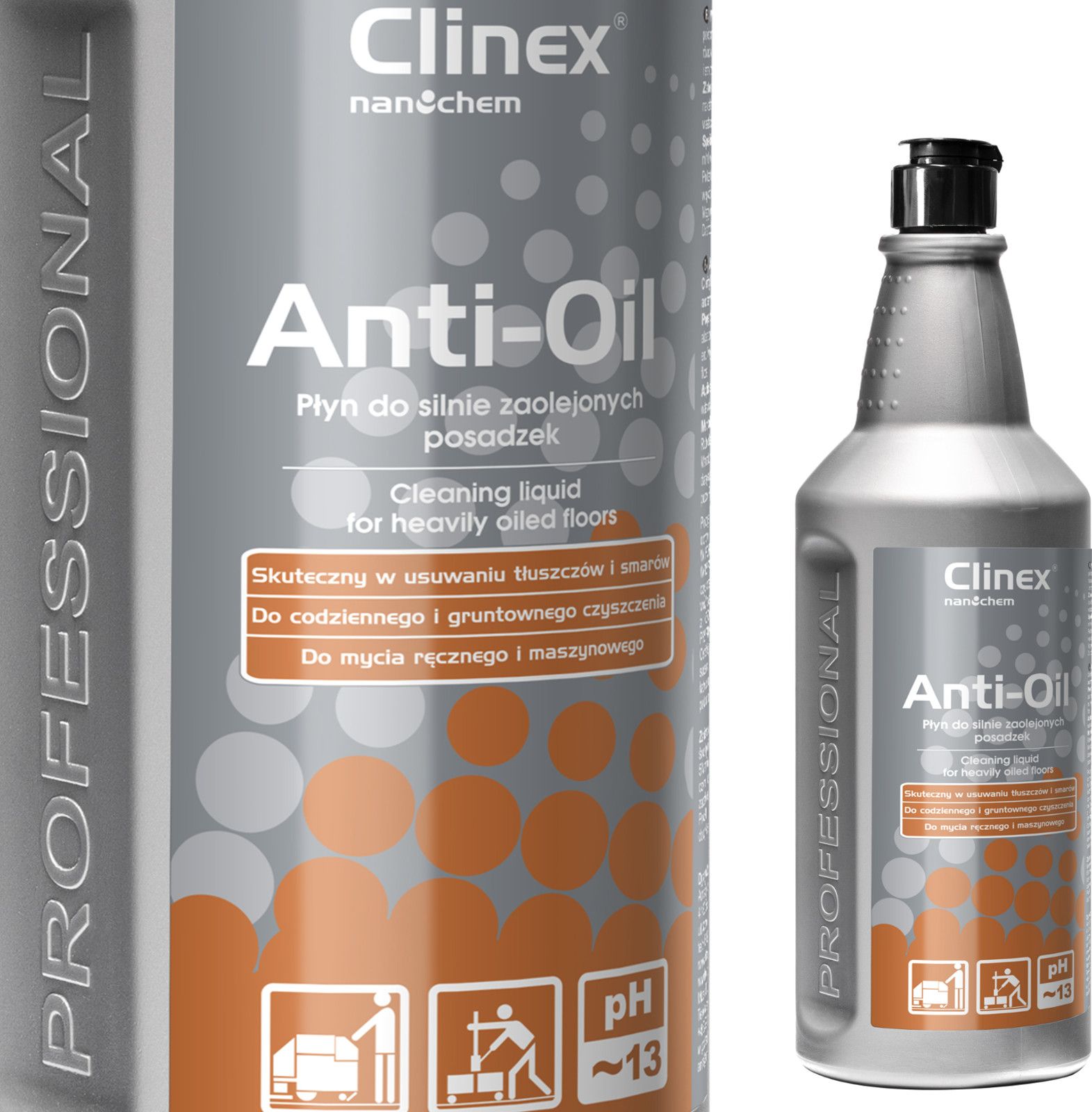 Clinex Lichid pentru spălarea podelelor foarte uleiate CLINEX Anti-Oil 1L Lichid pentru spălarea pardoselilor foarte uleiate CLINEX Anti-Oil 1L